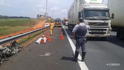 Homem morre em acidente com 6 veículos na Bandeirantes