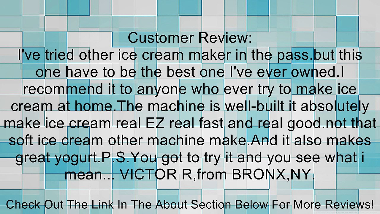 Edgestar ICM301SS Ice Cream Maker, 1.6-Quart Review