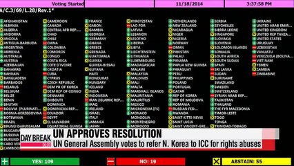 UN General Assembly votes to refer N. Korea to ICC for rights abuses