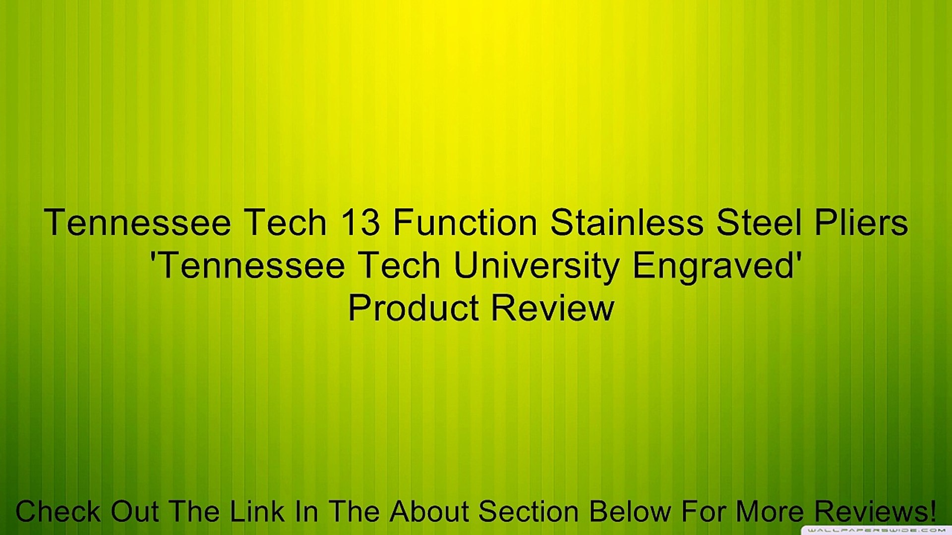 ⁣Tennessee Tech 13 Function Stainless Steel Pliers 'Tennessee Tech University Engraved' Rev