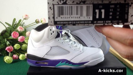 Authentic Air Jordan 5 White Grape!