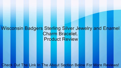 Wisconsin Badgers Sterling Silver Jewelry and Enamel Charm Bracelet. Review
