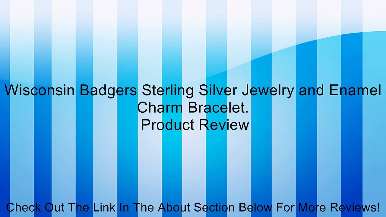 Wisconsin Badgers Sterling Silver Jewelry and Enamel Charm Bracelet. Review