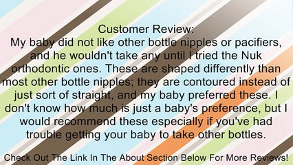 NUK Silicone Orthodontic Nipples, Medium, 0m+ Review