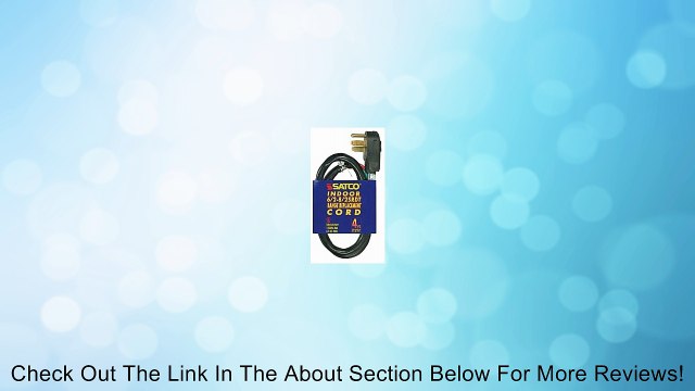 Satco 93-5033 4' Heavy Duty Replacement 4-Wire Range Cord (6-2 - 8-2 SRDT) Black Round Review