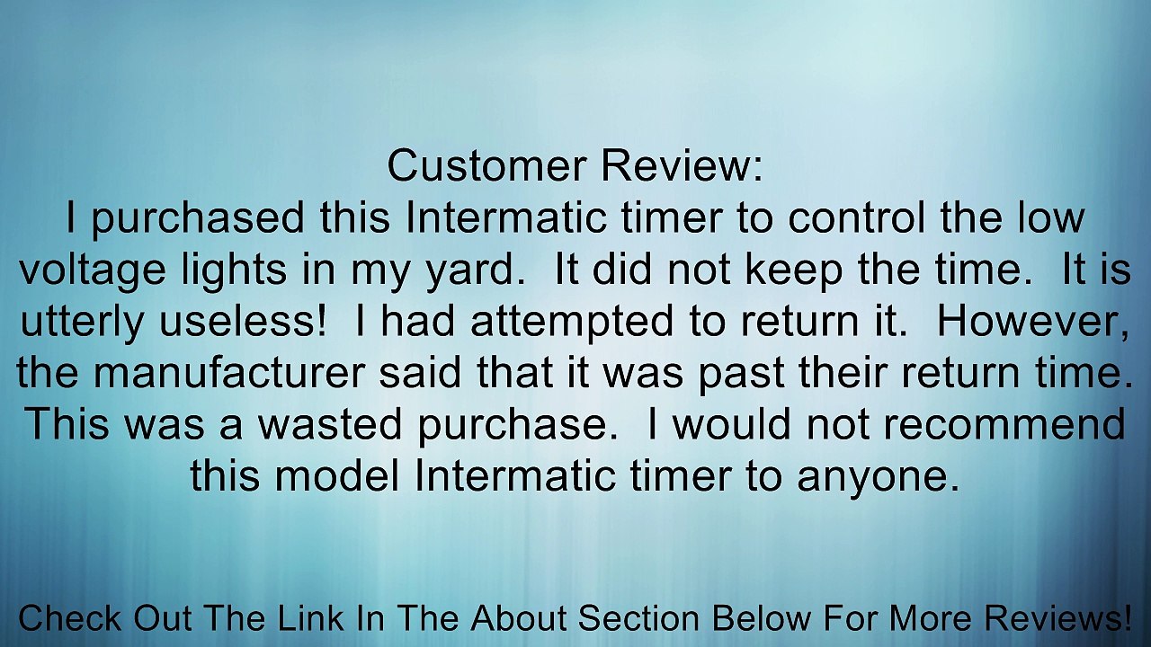 Intermatic TN111RM40 Timer, Lamp & Small Appliance - Black Review