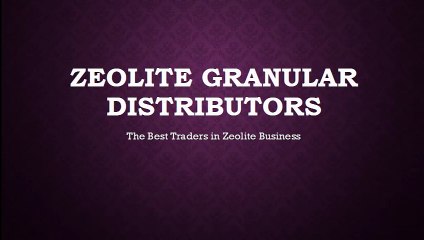 Zeolite Granular Distributors