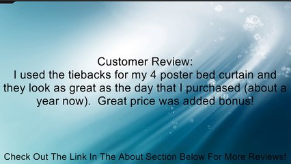 Diamond Tassel Curtain Tieback Color: White Review