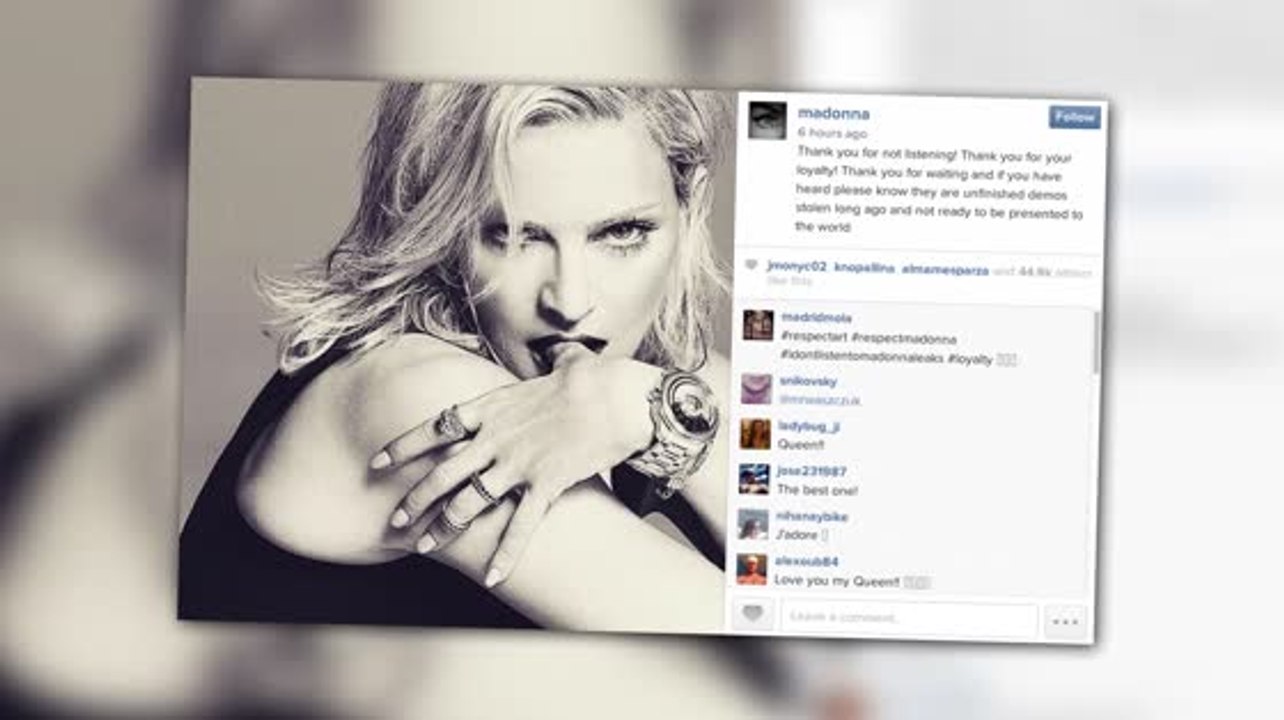Madonna dankt ihren fans dafür, dass sie sich das gestohlene album nicht anhören