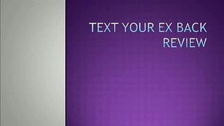 Micahel Fiore's Text Your Ex Back Review