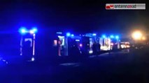 TG 18.12.14 Scontro pullman-autogru, oltre 20 feriti a Grottaglie. Grave l'autista del bus