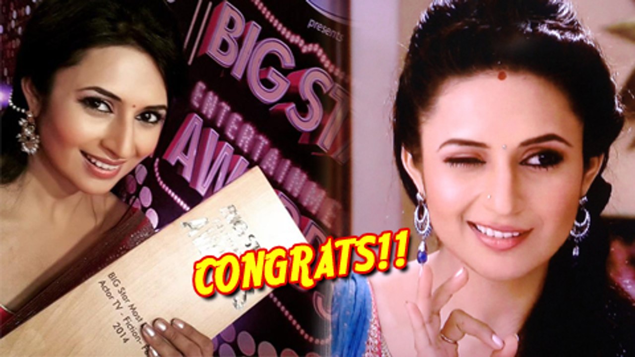 Divyanka Tripathi Wins Award At Big Star Entertainment Awards 2014