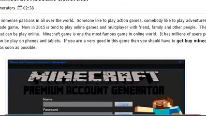 Minecraft Account Generator Free 2015 - Minecraft Free Download Full Version