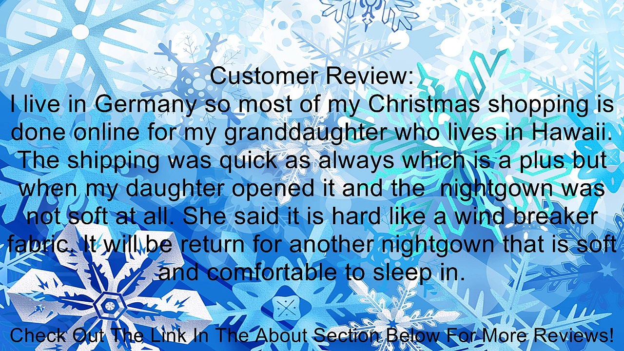 Laura Dare Girls Red Long Sleeve Nylon Pajama Gown Review