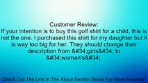 adidas Golf Girl's Fashion Performance Basic Polo, Aqua/White, Large Review