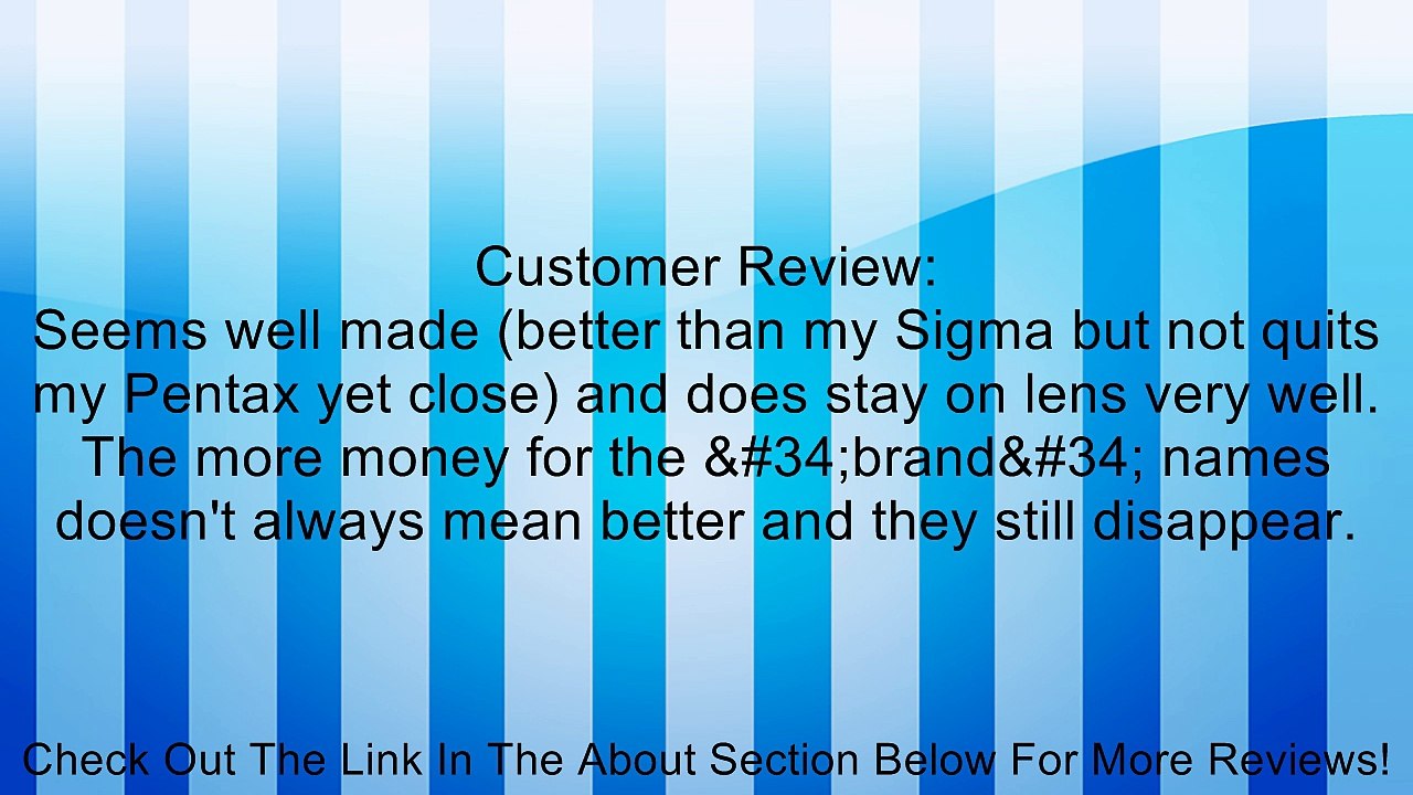 Sensei 77mm Center Pinch Snap-On Lens Cap Review