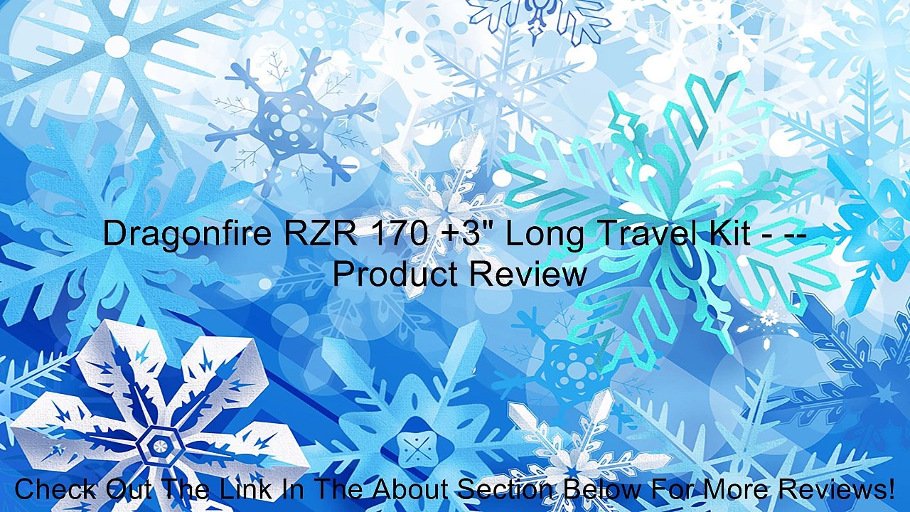 Dragonfire RZR 170 +3" Long Travel Kit - -- Review