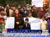 Protest against threatening message of Maulana Abdul Aziz in Lahore against QET Altaf Hussain