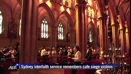 Sydney interfaith service remembers cafe siege victims