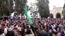 Mescid-i Aksa'da Cuma Namazı Sonrası Protesto