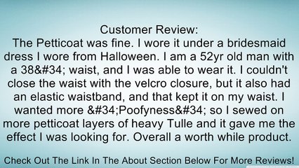 Three Hoops White Wedding Bridal Gown Dress Underskirt Petticoat Review