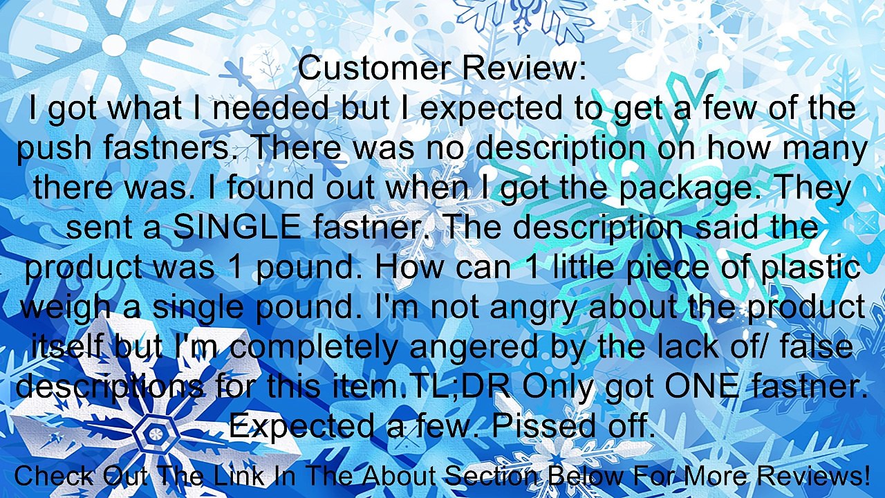 Chrysler, PUSH FASTNER, 6505361AA Review