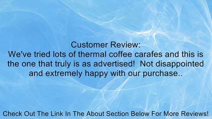 Tiger Stainless Steel Thermal Vacuum Carafes-2.0 Liter Review