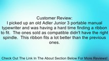 Adler 21C, Junior 20, J2 and J3 Typewriter Ribbon, Compatible, Black, Twin Spool Review