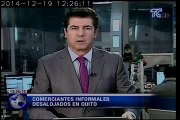 Comerciantes informales desalojados en Quito