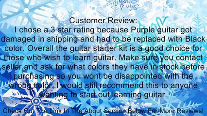 Crescent 38" Acoustic Guitar Starter Kit, Purple Review