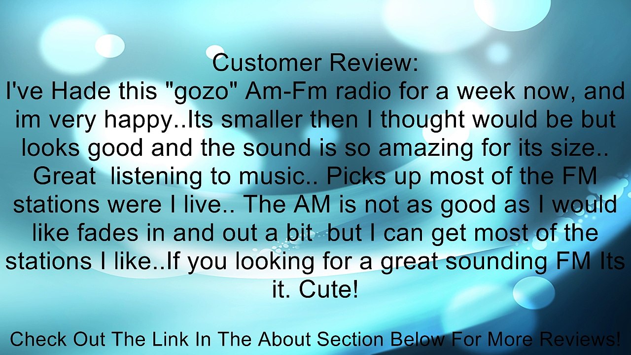 C Crane Co CC Gozo AM FM Radio with High Fidelity Audio Review