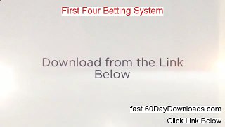 First Four Betting System Download Risk Free (real review)