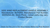 SIDE WIND REPLACEMENT HANDLE ASSEMBLY, Manufacturer: BUYERS, Manufacturer Part Number: 3005525A-AD, Stock Photo - Actual parts may vary. Review