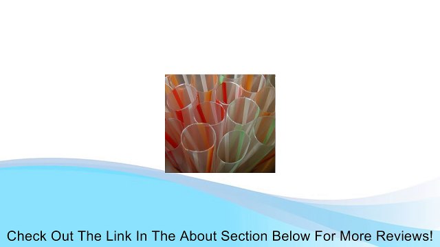 140 Count EXTRA WIDE Fat Drinking Straw 9 Striped Boba Bubble Tea Milkshake Smoothie Review