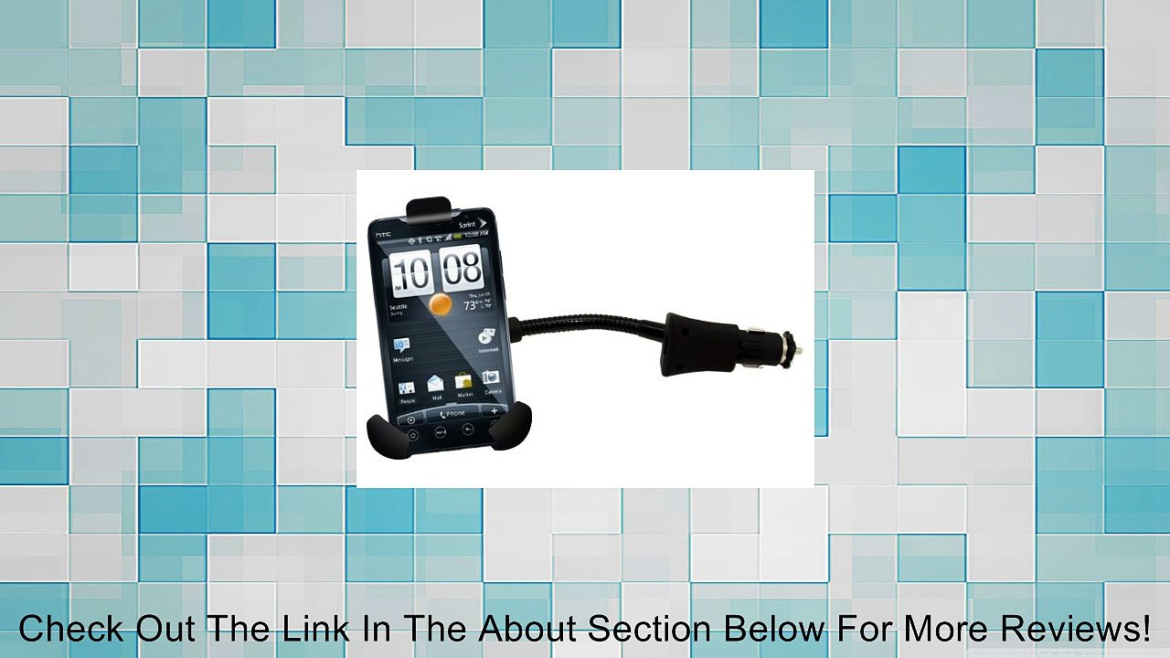 Windshield Dashboard Car Mount Holder Charger Micro usb For HTC ONE EVO 4G LTE Verizon, AT&T, Sprint Review