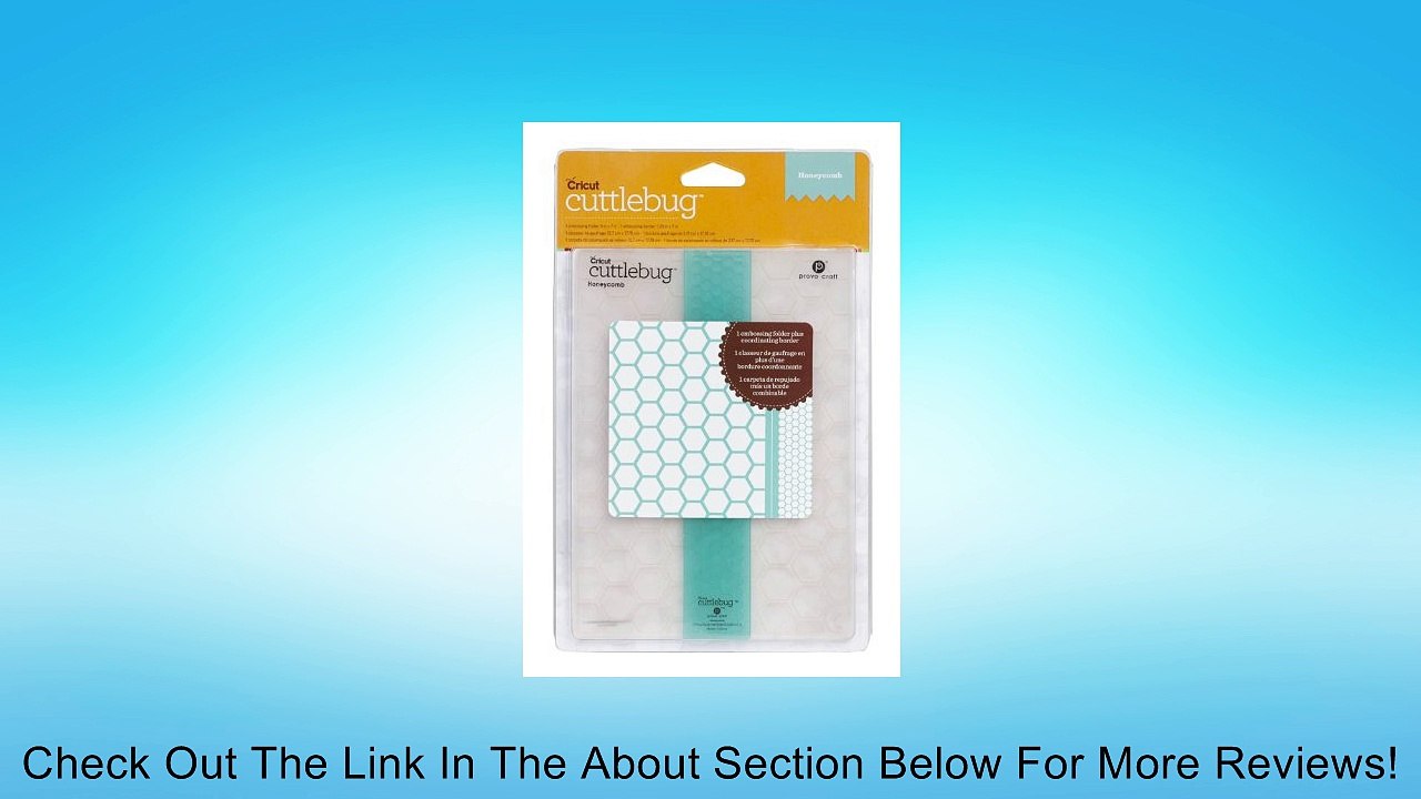 Cricut Cuttlebug Embossing Folder Honeycomb, 5-Inch by 7-Inch Review