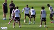 Cristiano Ronaldo se burla y hace un caño a James Rodríguez   Entrenamiento Real Madrid 2014