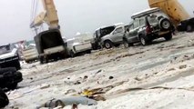 Japanese used cars swept away in storm