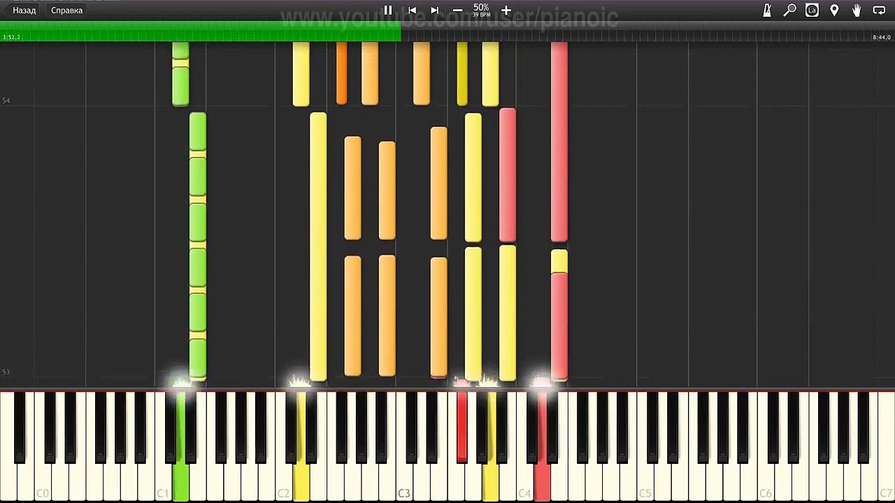 How to play Moody Blues Nights In White Satin   Piano tutotial  50% speed