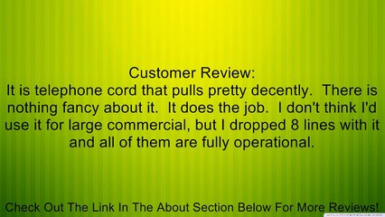 Round Phone Cable 300ft White Roll (100 M - 328 ft) 4X1/0.4 Reel Telephone Cord Review