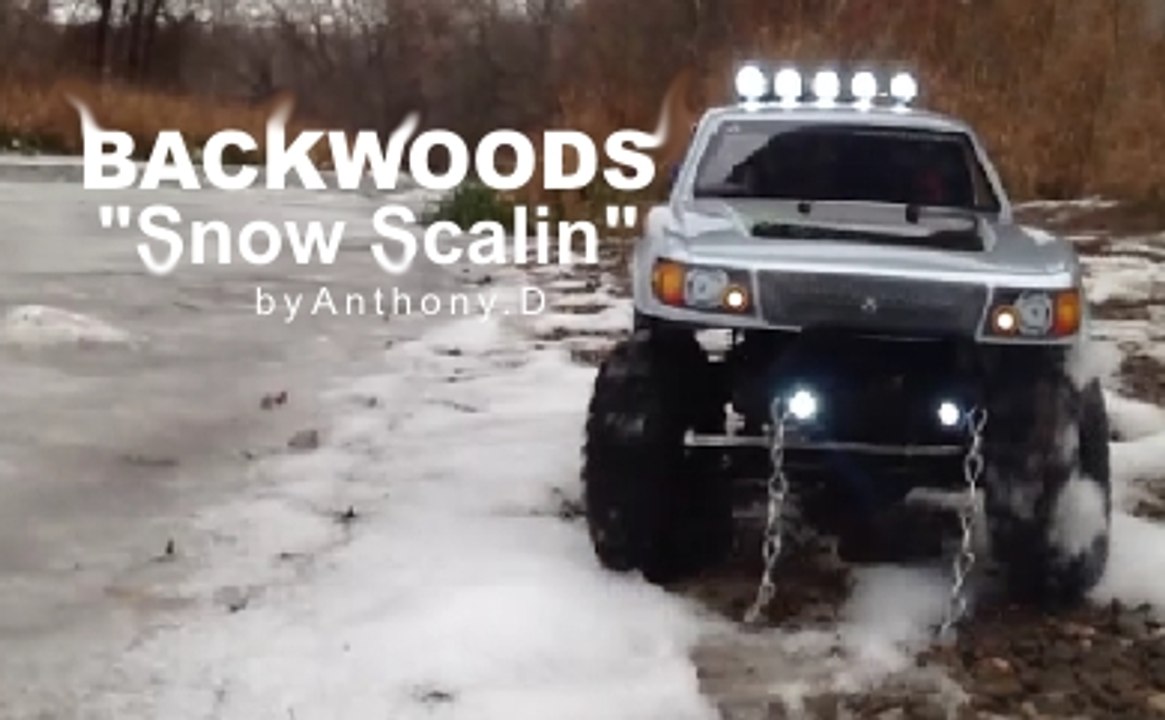 BACKWOODS 66 "SNOW SCALIN" - Custom Axial Trail Honcho in Snow, Water