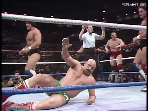 Nikolai Volkoff, Iron Sheik, George Steele vs US Express, Ricky Steamboat - Saturday Night Main Event