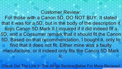 DigiPower PGR-CNE6 Power Grip for Canon EOS 5D (Black) Review