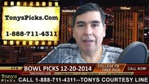 College Football Bowls Betting Previews Free Picks TV Games Odds 12-20-2014