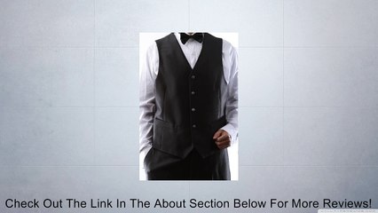 Download Video: Men's Single Breasted One Button Black 3 Pcs Vested Tuxedo Slim Fit Review