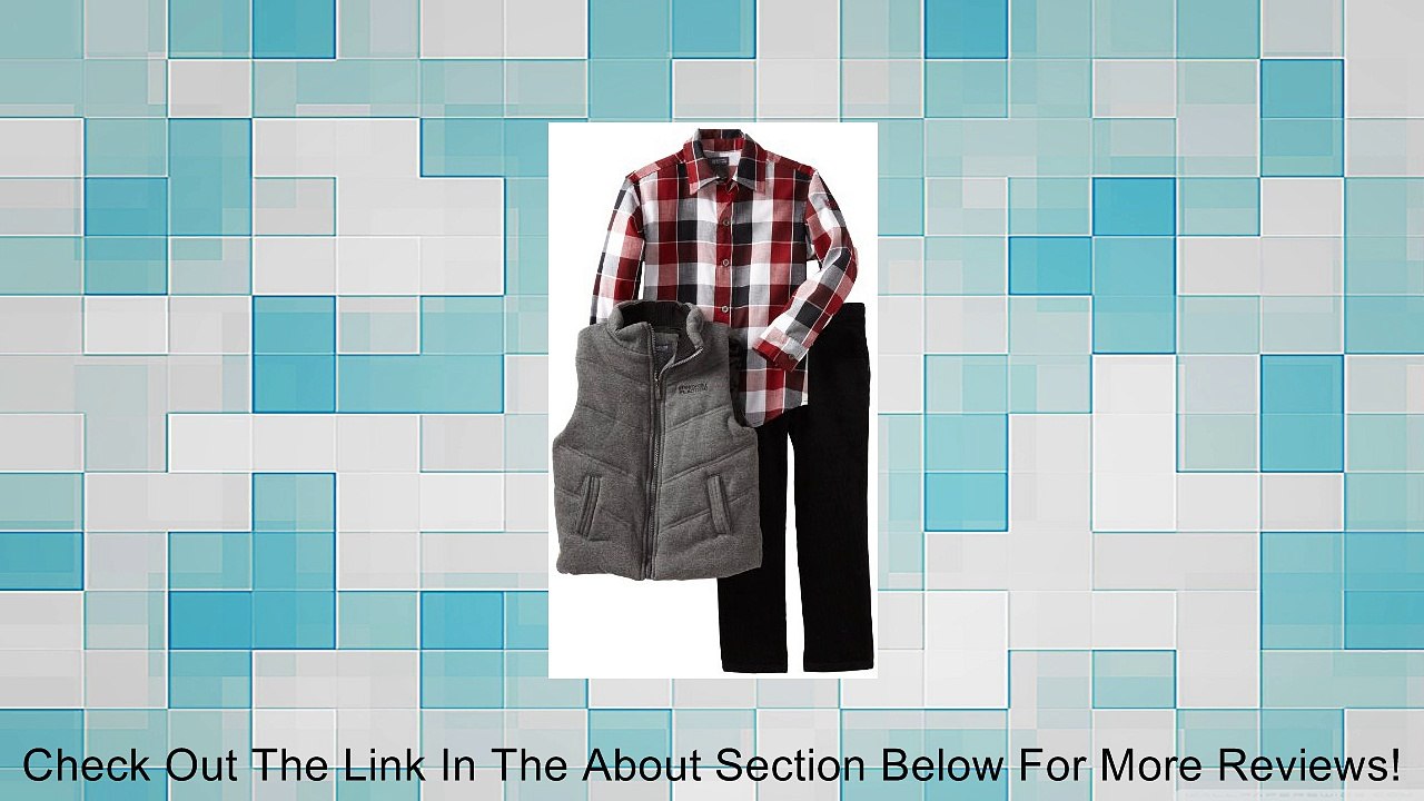 Kenneth Cole Little Boys' Puffy Vest Clothing Set, Gray, 5 Review