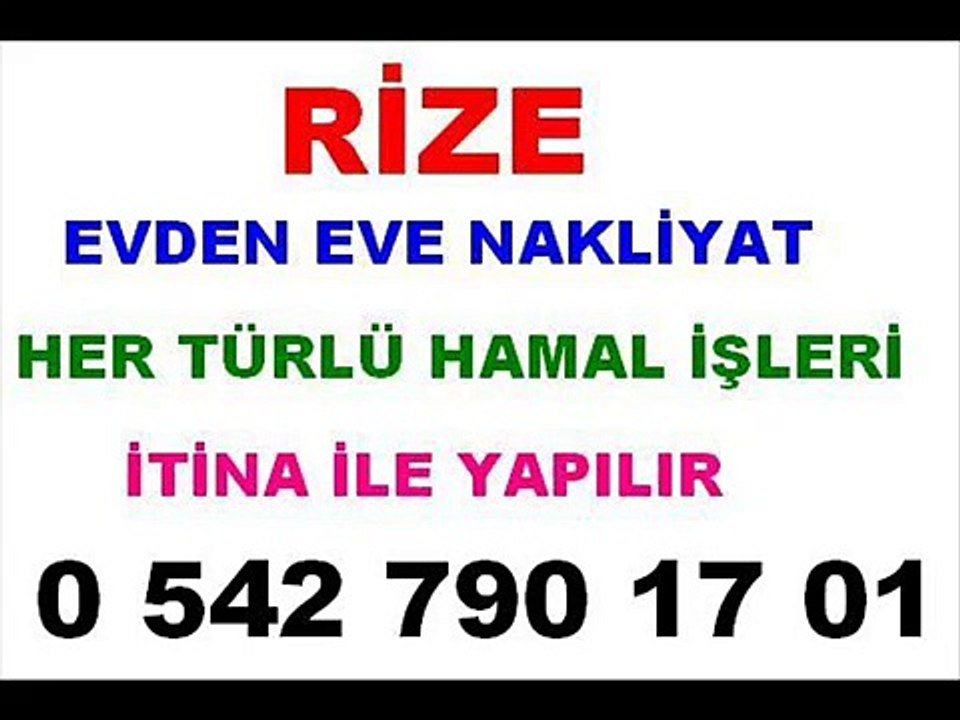 Rize Evden eve nakliyat ve Hamal İlanları