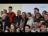 Napoli - Il cardinale Sepe in visita alla scuola 