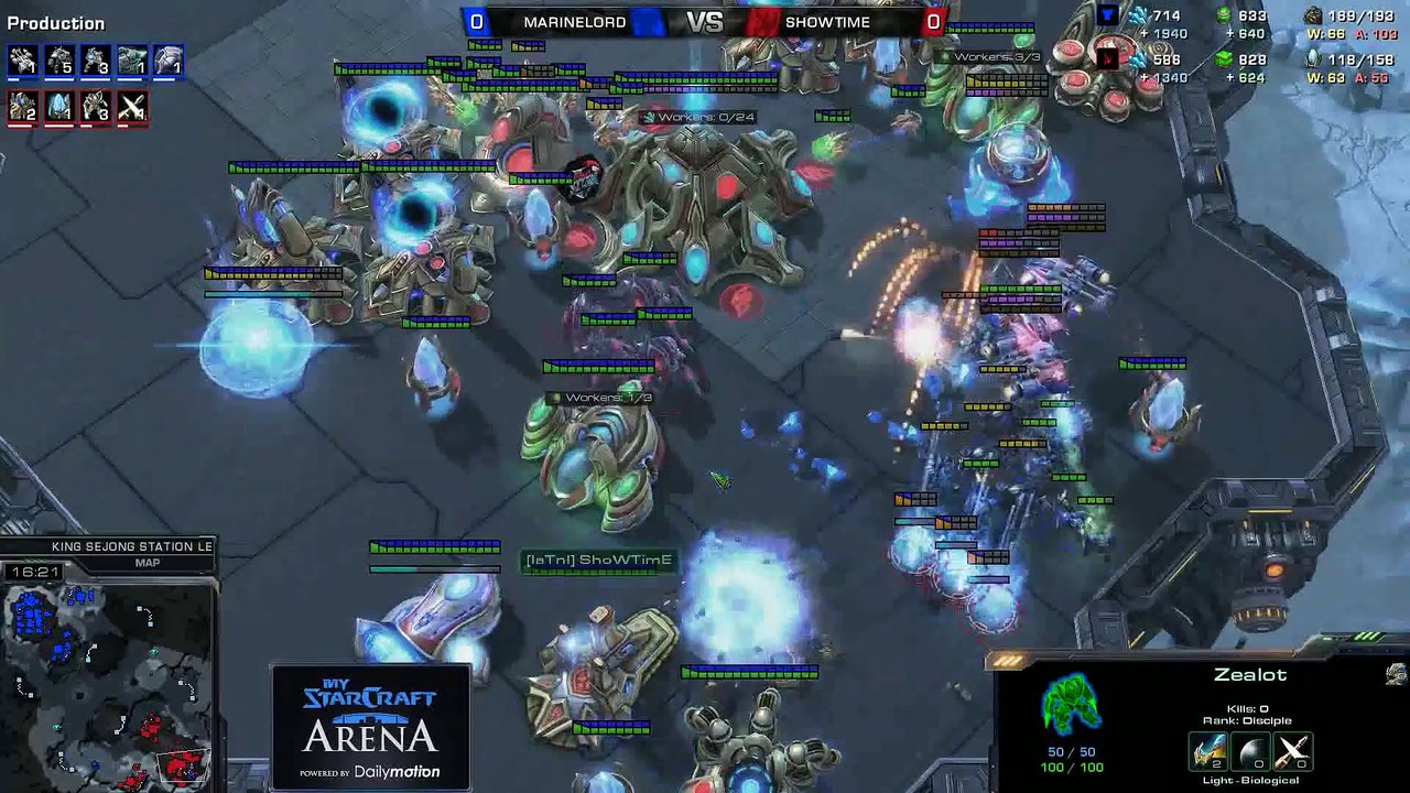 MarineLord (T) vs. ShowTime (P) - MyStarCraft Arena #3 powered by Dailymotion StarCraft II Heart of the Swarm