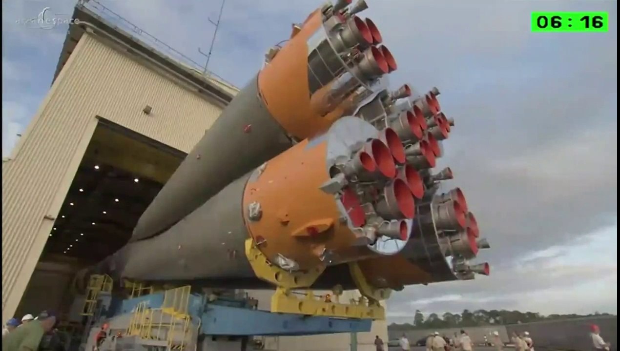 Assembly Highlights of Soyuz STB with O3b FM9-FM12 Satellites on VS10 Mission